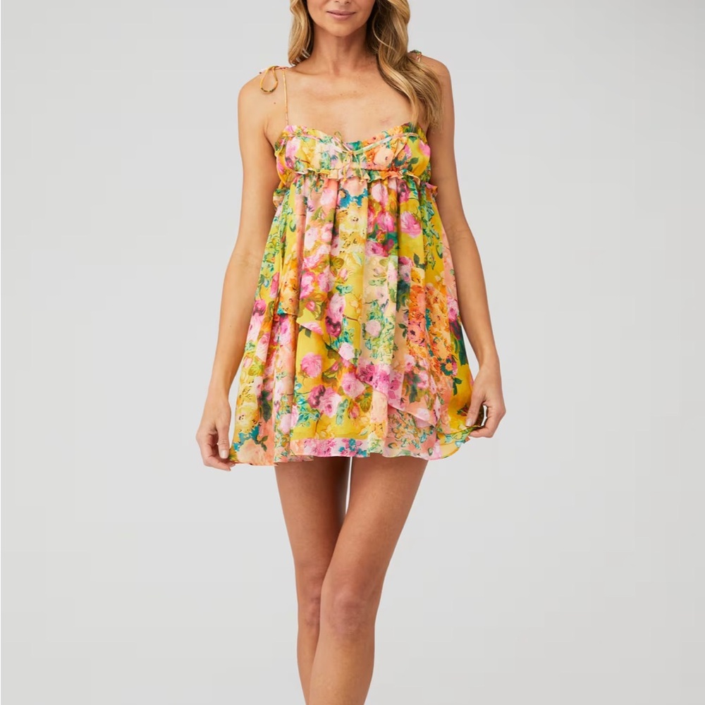 Floral Multicolor Mini Dress